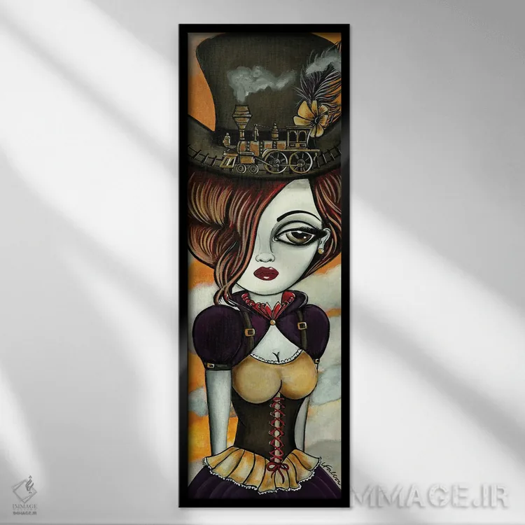 تابلو دکوراتیو رهبر ارکستر اثر لیزی فالکون - نمای قابدار مشکی