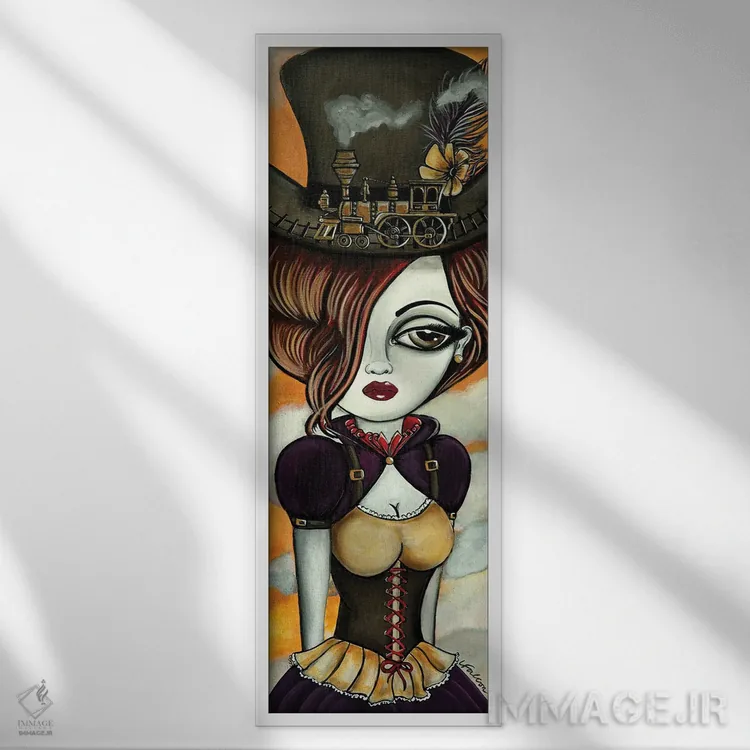 تابلو دکوراتیو رهبر ارکستر اثر لیزی فالکون - نمای قابدار سفید