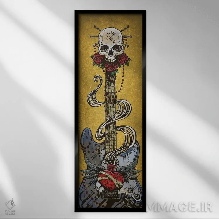 تابلو دکوراتیو روز استرات اثر دیوید لوزو - نمای قابدار مشکی