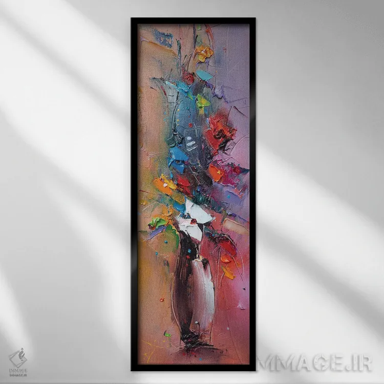 تابلو انتزاعی حال و هوا اثر استانیسلاو لازاروف - نمای قابدار مشکی