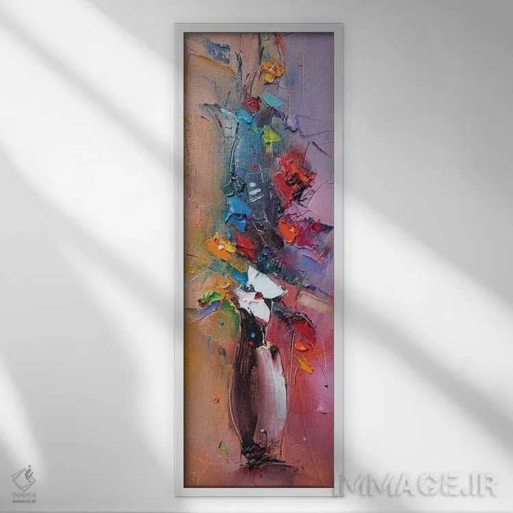 تابلو انتزاعی حال و هوا اثر استانیسلاو لازاروف - نمای قابدار سفید