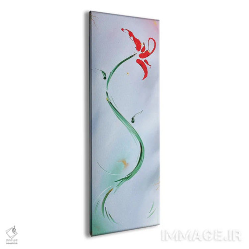 تابلو انتزاعی رز روییده از بتن اثر مایکل کارینی - نمای پرسپکتیو محصول