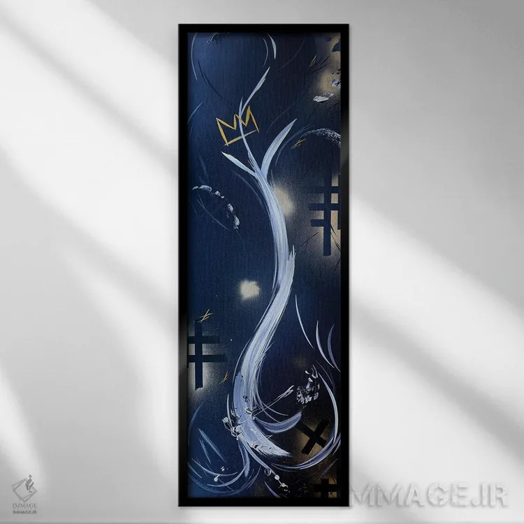 تابلو انتزاعی بذری کاشته شده برای شاهان و ملکه های از دست رفته ما اثر مایکل کارینی - نمای قابدار مشکی