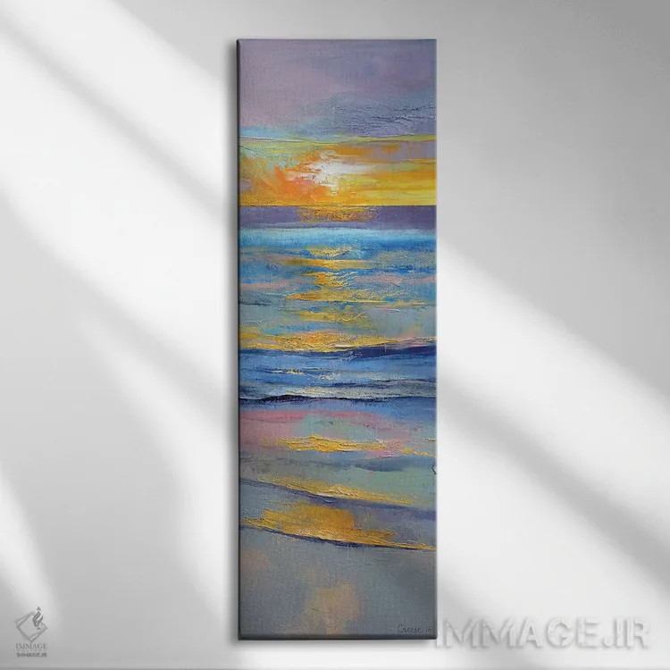 تابلو دکوراتیو غروب آفتاب اثر مایکل کریس - نمای روبهرو روی دیوار