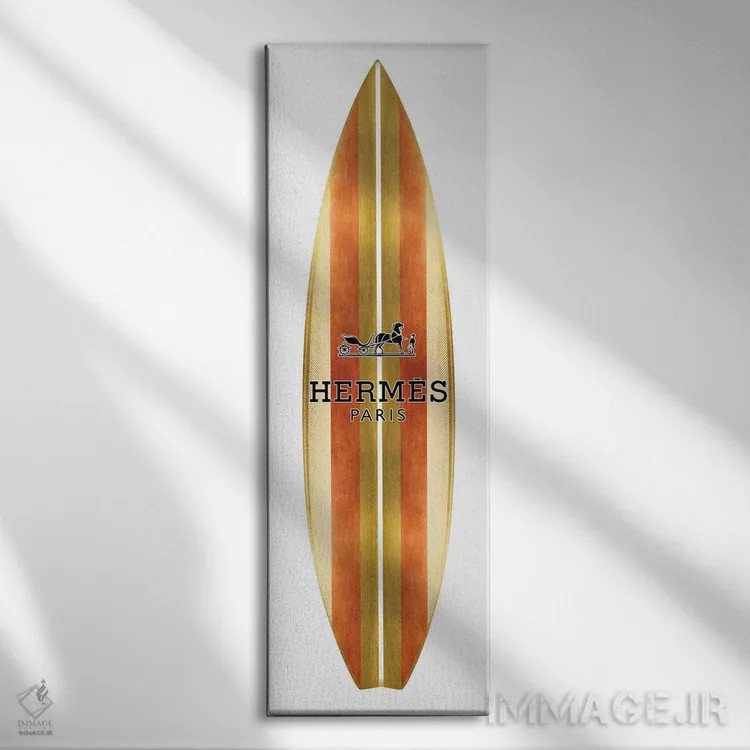 تابلو دکوراتیو تخته موج سواری مد روز اثر مدلین بلیک - نمای روبهرو روی دیوار