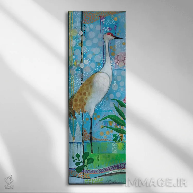 تابلو دکوراتیو درنای تابستانی اثر مادارا میسون - نمای روبهرو روی دیوار