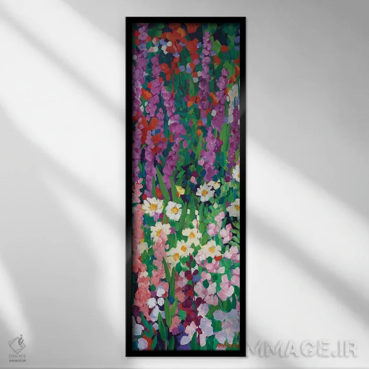 تابلو دکوراتیو باغ یک اثر ملیسا رید-دیواین - نمای قابدار مشکی