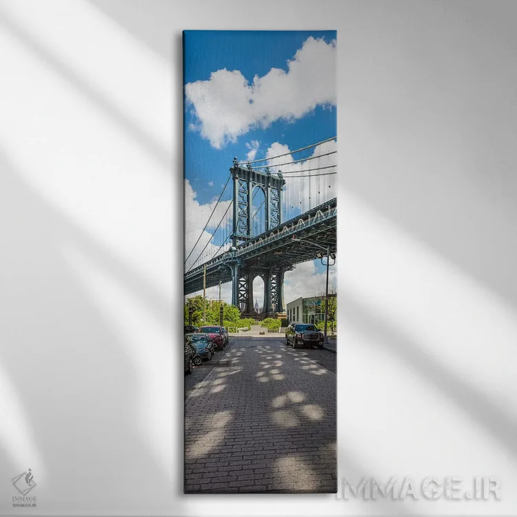 تابلو دکوراتیو پل منهتن در نیویورک اثر ملانی ویولا - نمای روبهرو روی دیوار