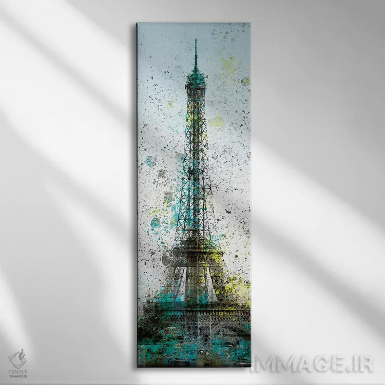 تابلو دکوراتیو هنر مدرن: افشانه های برج ایفل II اثر ملانی ویولا - نمای روبهرو روی دیوار