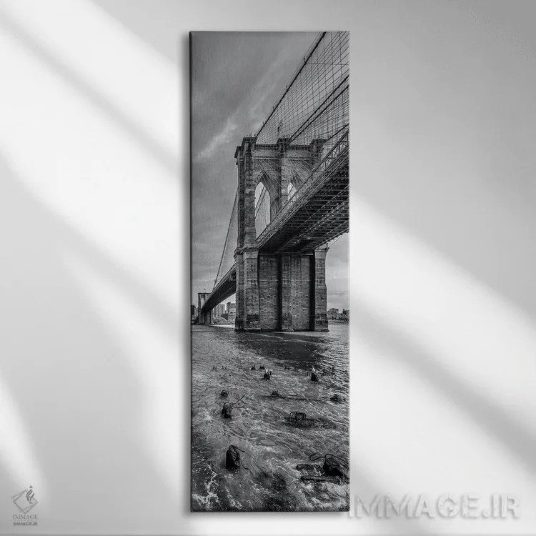 تابلو دکوراتیو پل بروکلین شهر نیویورک اثر ملانی ویولا - نمای روبهرو روی دیوار