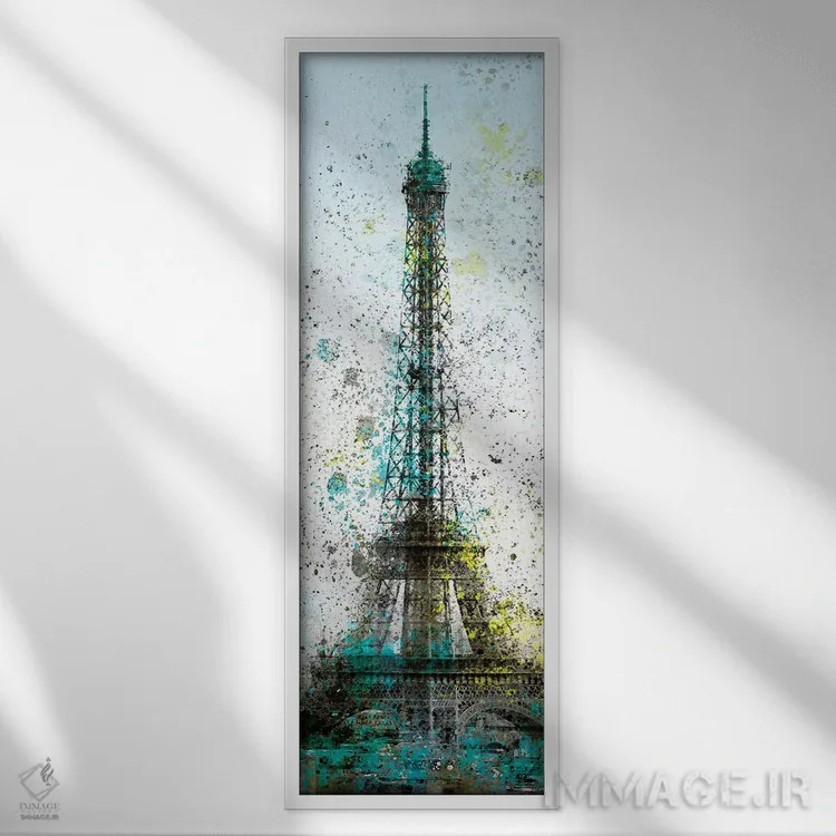 تابلو دکوراتیو هنر مدرن: افشانه های برج ایفل II اثر ملانی ویولا - نمای قابدار سفید