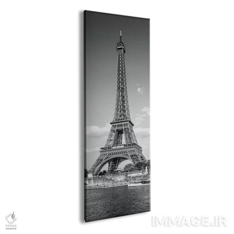 تابلو دکوراتیو پانورامای برج ایفل و رود سن پاریس اثر ملانی ویولا - نمای پرسپکتیو محصول