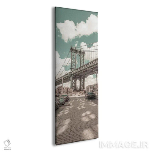 تابلو دکوراتیو پانورامای پل منهتن نیویورک اثر ملانی ویولا - نمای پرسپکتیو محصول