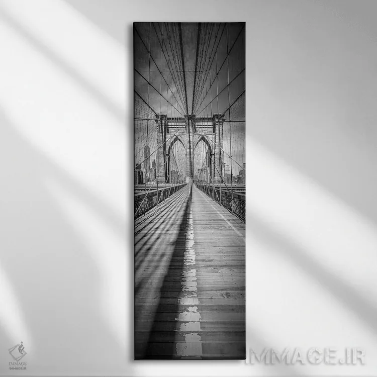 تابلو دکوراتیو پل بروکلین شهر نیویورک اثر ملانی ویولا - نمای روبهرو روی دیوار