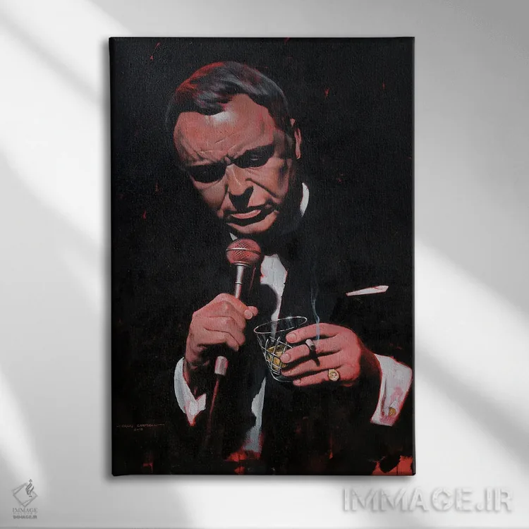 تابلو دکوراتیو فرانک سیناترا اثر کریگ کمپبل - نمای روبهرو روی دیوار