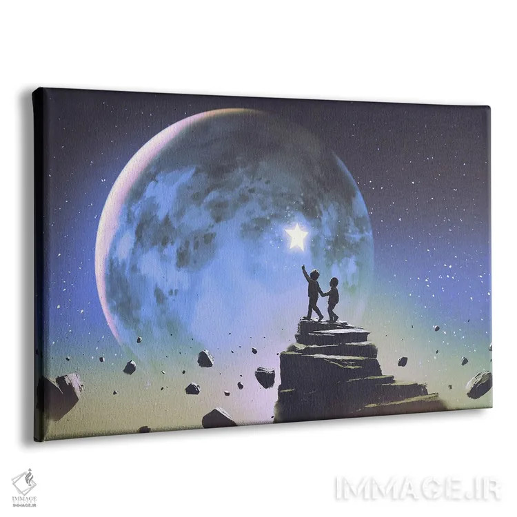 تابلو دکوراتیو دست یافتن به ستاره اثر گرندفیلر - نمای پرسپکتیو محصول