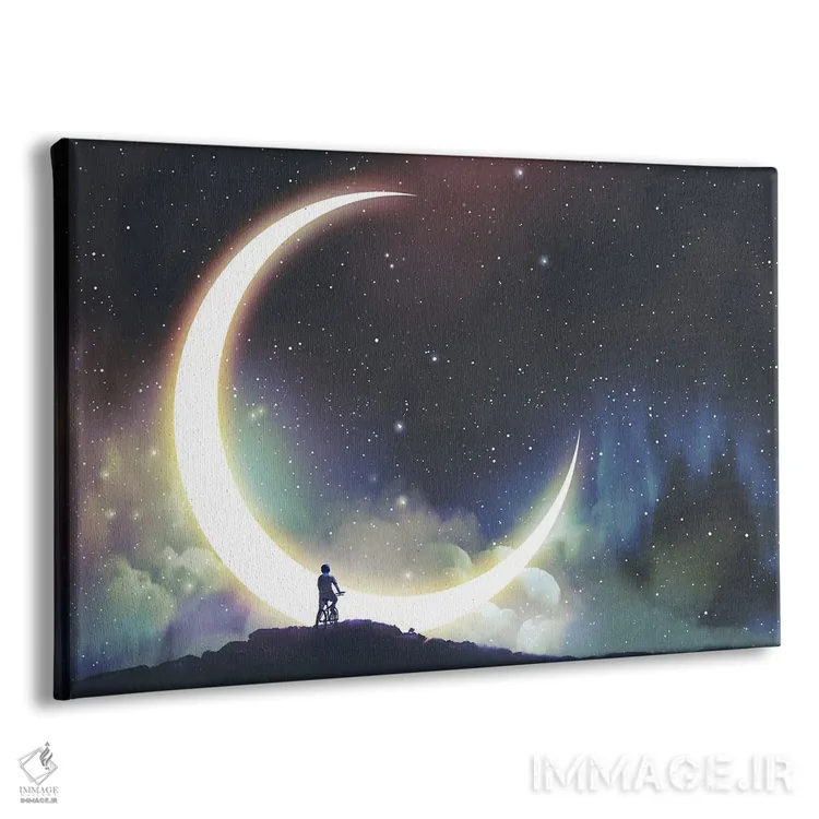 تابلو دکوراتیو ماجراجویی شبانه یک سوار کوچک اثر گرندفیلر - نمای پرسپکتیو محصول