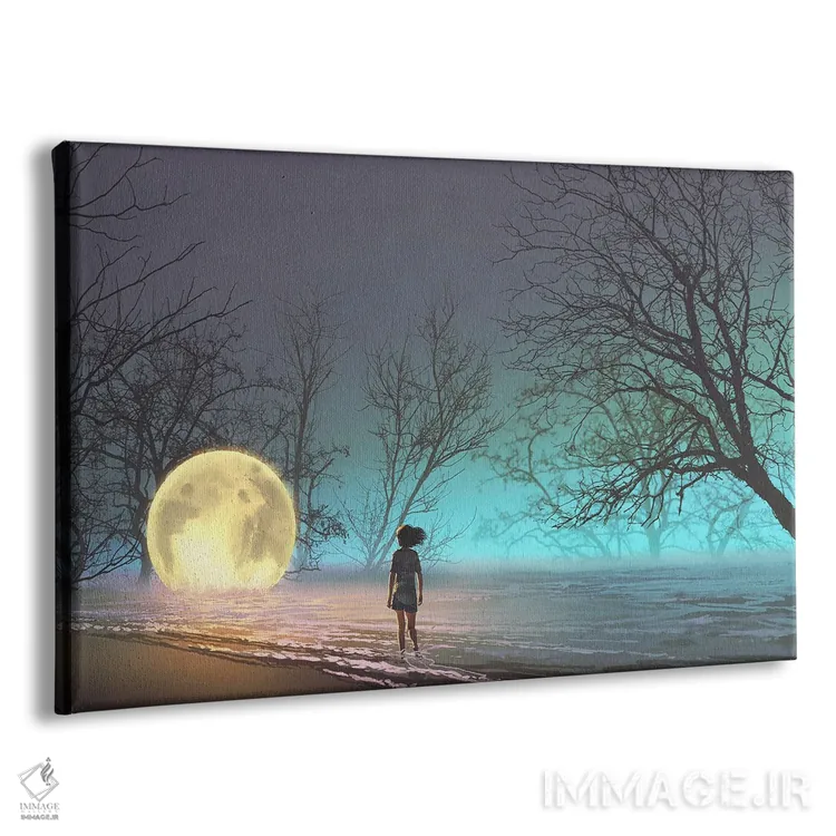تابلو دکوراتیو ماه گمشده اثر گرندفیلر - نمای پرسپکتیو محصول