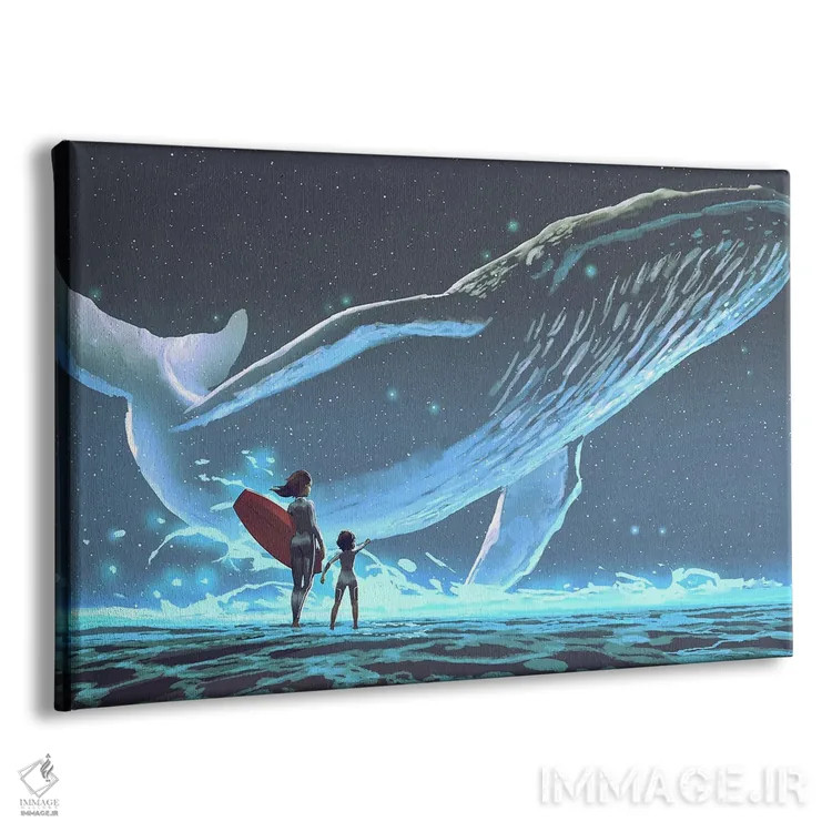 تابلو دکوراتیو دیدار با نهنگ افسانه ای اثر گرندفیلر - نمای پرسپکتیو محصول