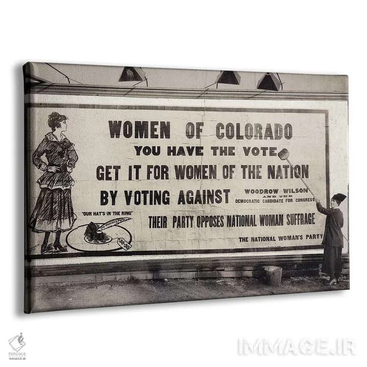 تابلو دکوراتیو 1916,بیلبورد حق رای زنان، ۱۹۱۶ - نمای پرسپکتیو محصول