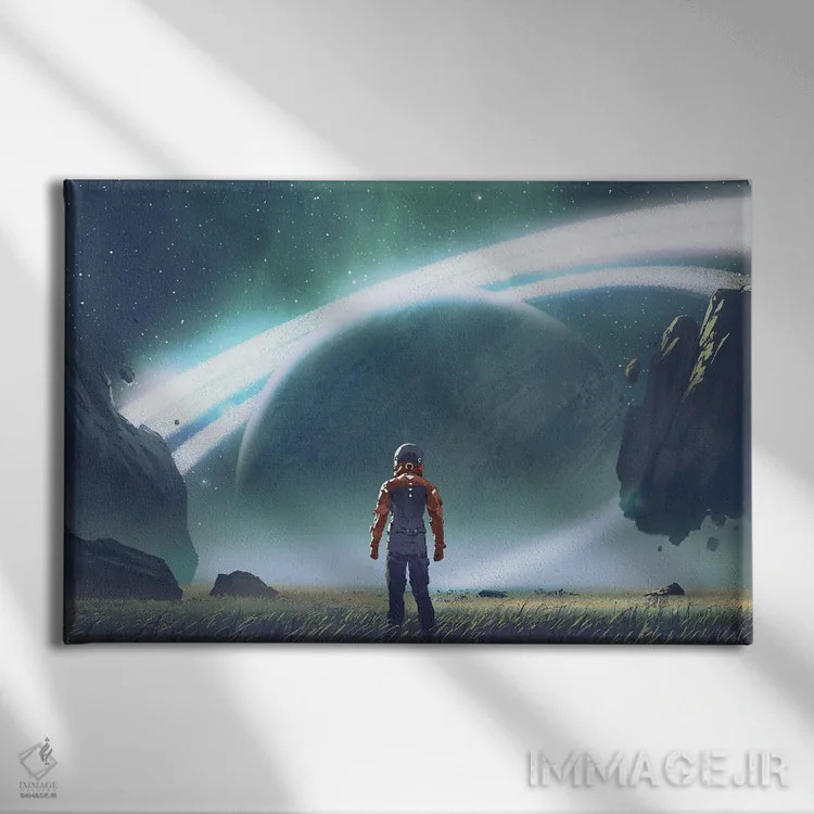 تابلو دکوراتیو سیاره بعدی برای کاوش اثر گرندفیلر - نمای روبهرو روی دیوار