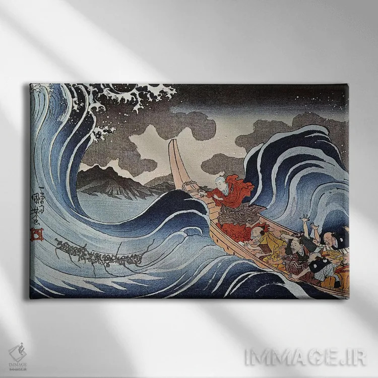 تابلو کلاسیک کونیوشی: چاپ اوبان اثر اوتاگاوا کونیوشی - نمای روبهرو روی دیوار