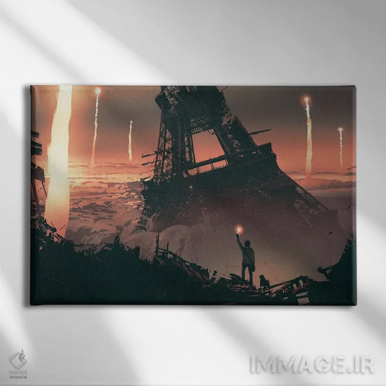 تابلو دکوراتیو زمان آتش بازی اثر گرندفیلر - نمای روبهرو روی دیوار