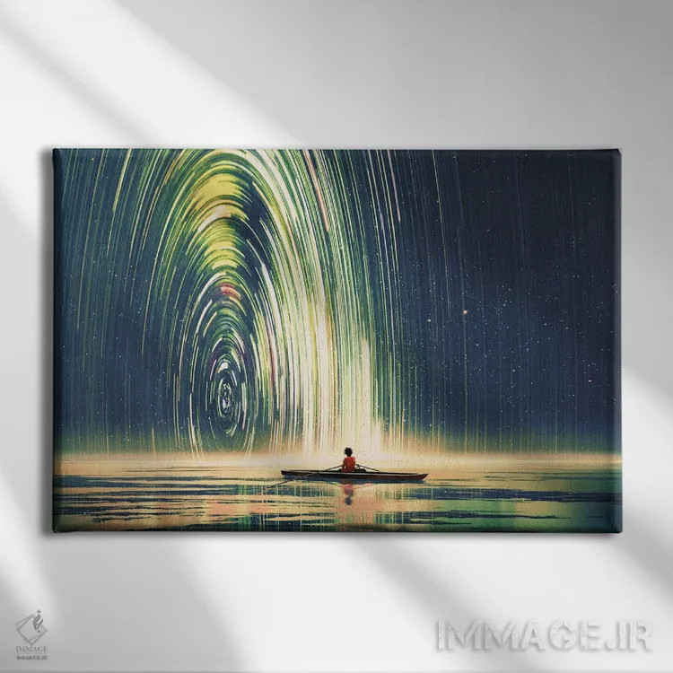 تابلو دکوراتیو لبه جهان اثر گرندفیلر - نمای روبهرو روی دیوار