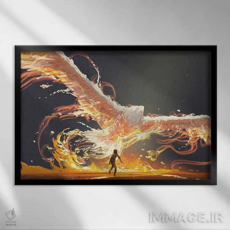 تابلو دکوراتیو دوست خیالی من اثر گرندفیلر - نمای قابدار مشکی