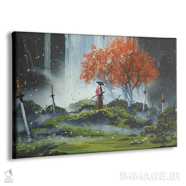 تابلو دکوراتیو باغ شمشیرهای کاتانا اثر گرندفیلر - نمای پرسپکتیو محصول