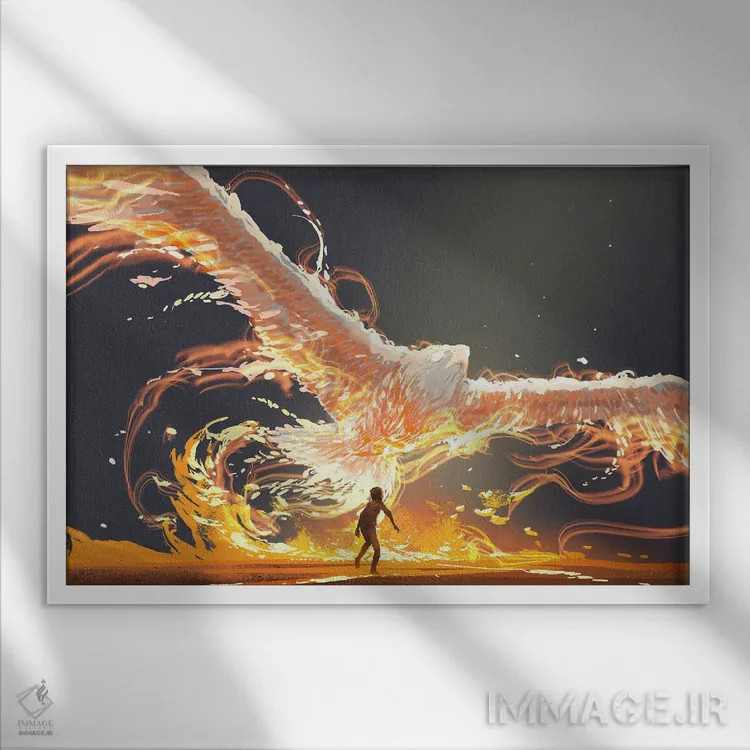 تابلو دکوراتیو دوست خیالی من اثر گرندفیلر - نمای قابدار سفید