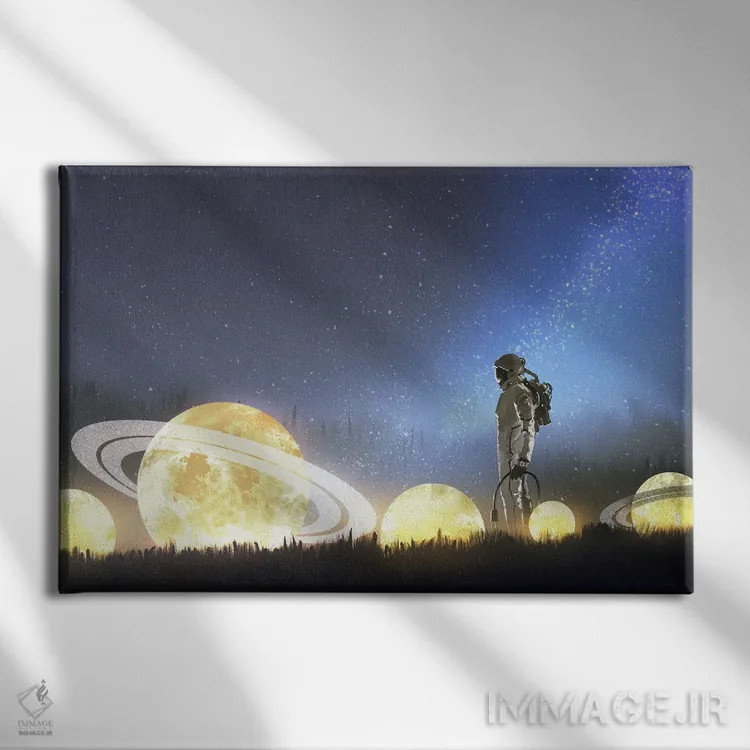 تابلو دکوراتیو ستاره های درخشان روی چمنزار اثر گرندفیلر - نمای روبهرو روی دیوار