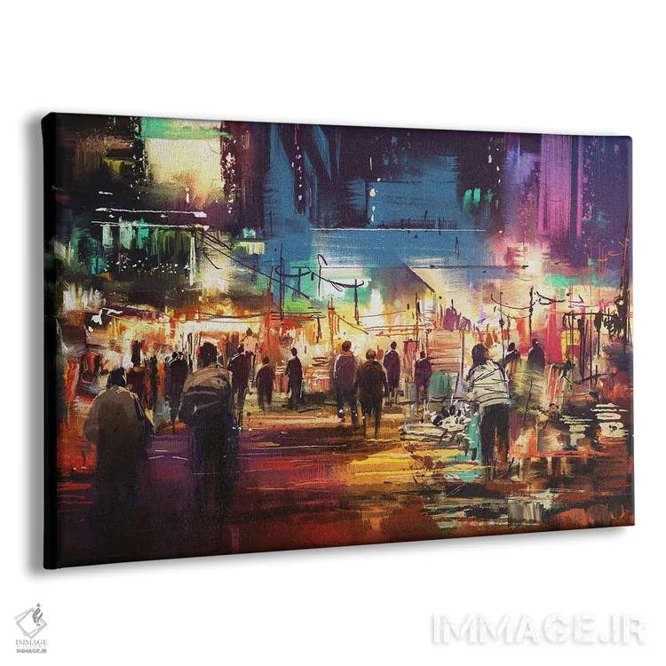 تابلو دکوراتیو خیابان خرید شهر اثر گرندفیلر - نمای پرسپکتیو محصول