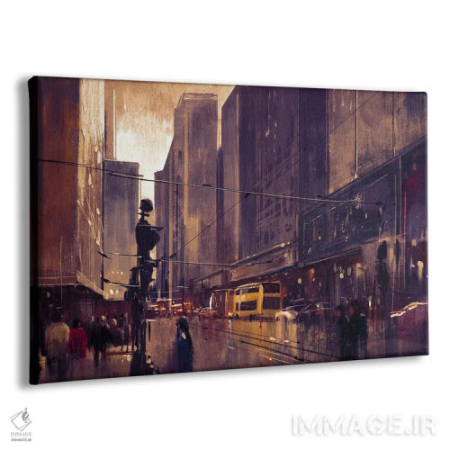 تابلو دکوراتیو خیابان شهر اثر گرندفیلر - نمای پرسپکتیو محصول