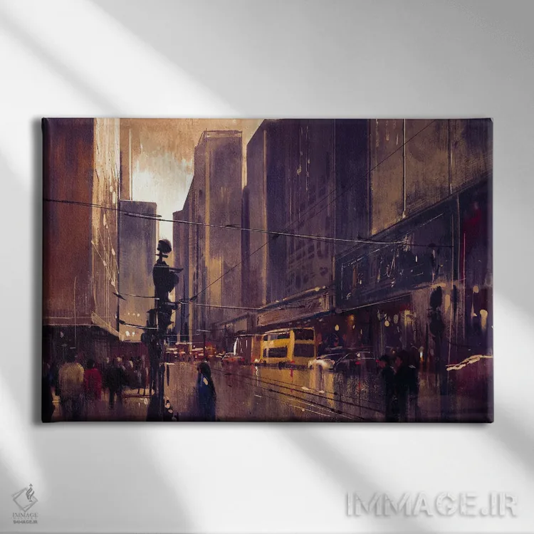 تابلو دکوراتیو خیابان شهر اثر گرندفیلر - نمای روبهرو روی دیوار