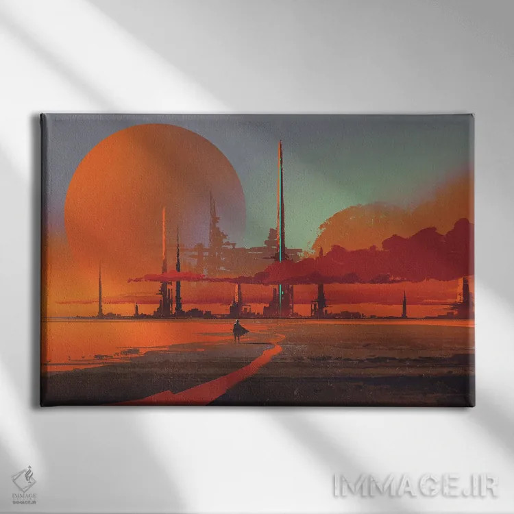 تابلو دکوراتیو یافتن شهر گمشده اثر گرندفیلر - نمای روبهرو روی دیوار