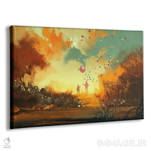 تابلو دکوراتیو مسیر سرزمین خیالی اثر گرندفیلر - نمای پرسپکتیو محصول