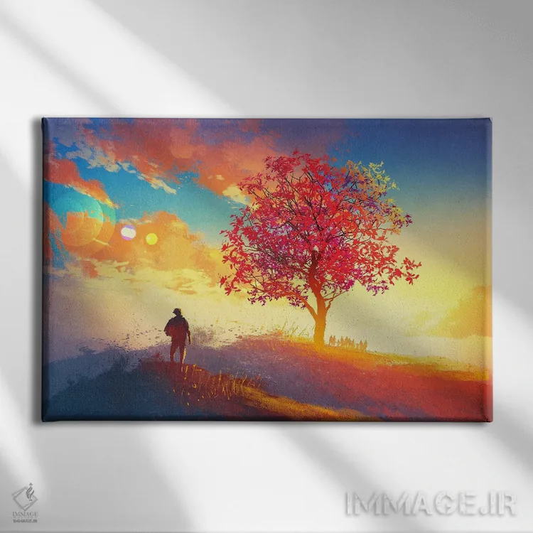 تابلو دکوراتیو خوش آمدید به خانه ما اثر گرندفیلر - نمای روبهرو روی دیوار