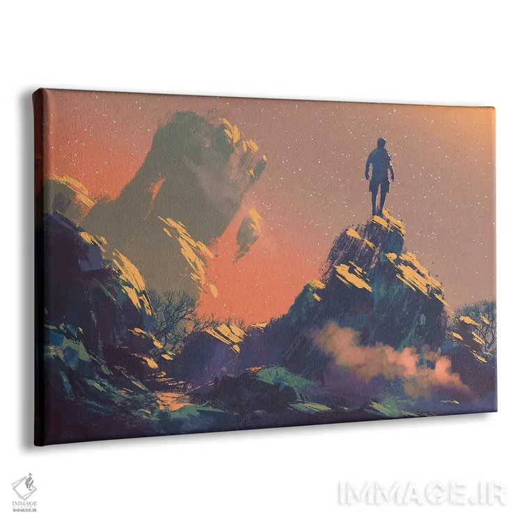 تابلو دکوراتیو تماشای ستاره ها اثر گرندفیلر - نمای پرسپکتیو محصول