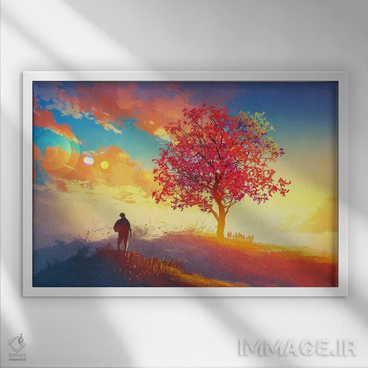 تابلو دکوراتیو خوش آمدید به خانه ما اثر گرندفیلر - نمای قابدار سفید