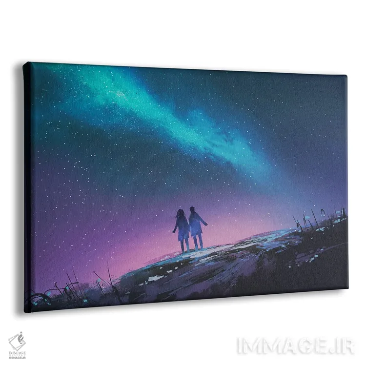 تابلو دکوراتیو تماشای راه شیری اثر گرندفیلر - نمای پرسپکتیو محصول