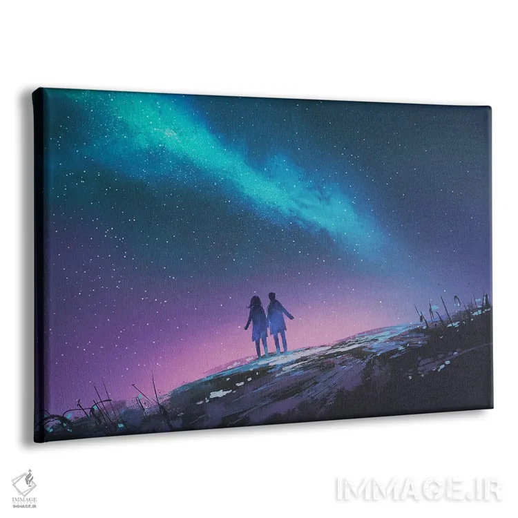 تابلو دکوراتیو تماشای راه شیری اثر گرندفیلر - نمای پرسپکتیو محصول