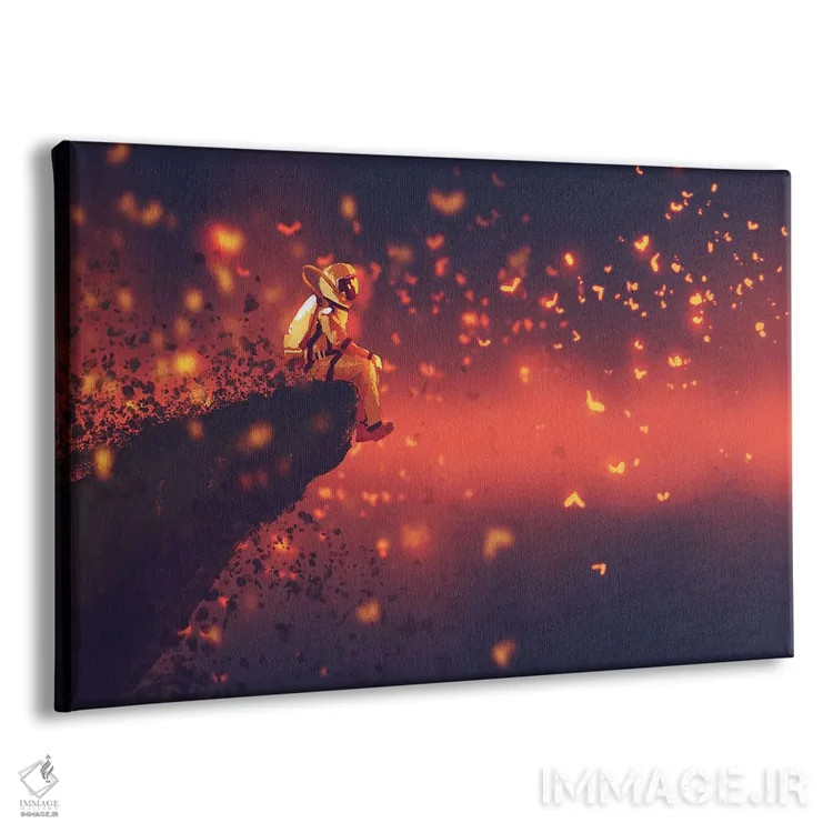 تابلو دکوراتیو جو سرخ رنگ اثر گرندفیلر - نمای پرسپکتیو محصول