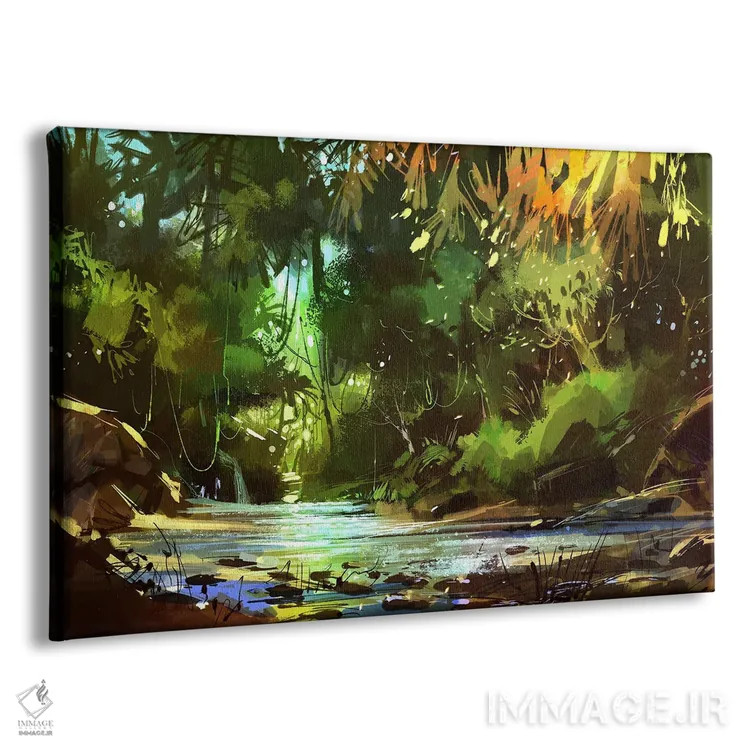 تابلو دکوراتیو منظره جویبار اثر گرندفیلر - نمای پرسپکتیو محصول