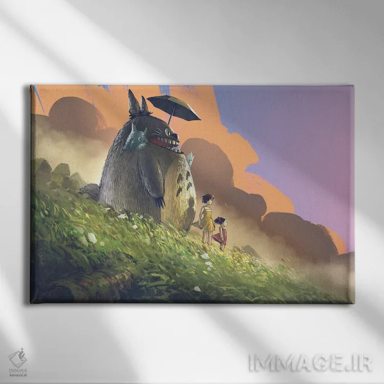 تابلو دکوراتیو هنر طرفداری توتورو اثر گرندفیلر - نمای روبهرو روی دیوار