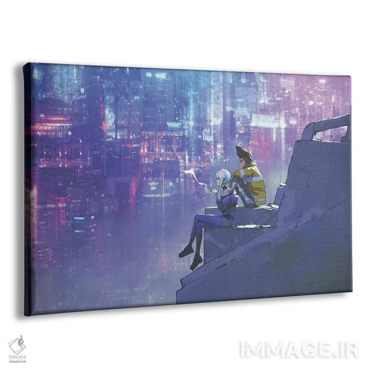 تابلو دکوراتیو هنر طرفداری سایبرپانک ادجرانرز اثر گرندفیلر - نمای پرسپکتیو محصول