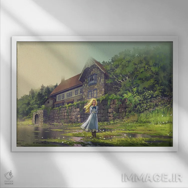 تابلو دکوراتیو هنر طرفداری وقتی مارنی آنجا بود اثر گرندفیلر - نمای قابدار سفید