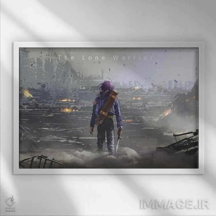 تابلو دکوراتیو هنر طرفداری ترانکس اثر گرندفیلر - نمای قابدار سفید