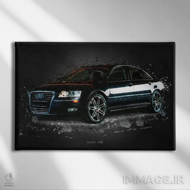 تابلو دکوراتیو آئودی A8 اثر گب فرناندو - نمای روبهرو روی دیوار