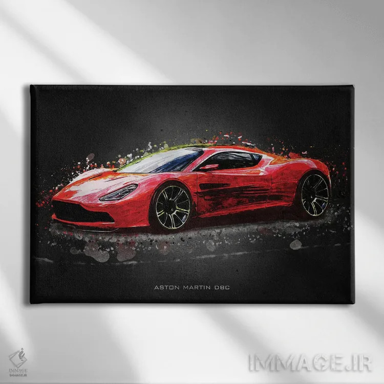 تابلو دکوراتیو آستون مارتین DBC اثر گب فرناندو - نمای روبهرو روی دیوار